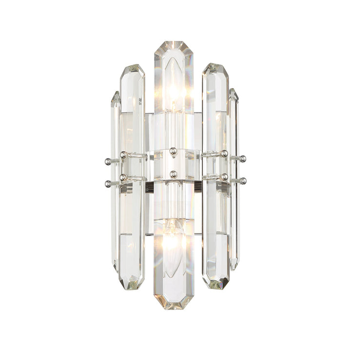 Crystorama Crystorama Bolton 2 Light Polished Nickel Sconce