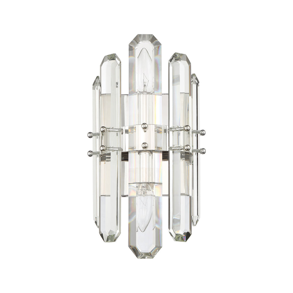 Crystorama Crystorama Bolton 2 Light Polished Nickel Sconce