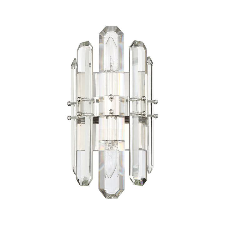 Crystorama Crystorama Bolton 2 Light Polished Nickel Sconce