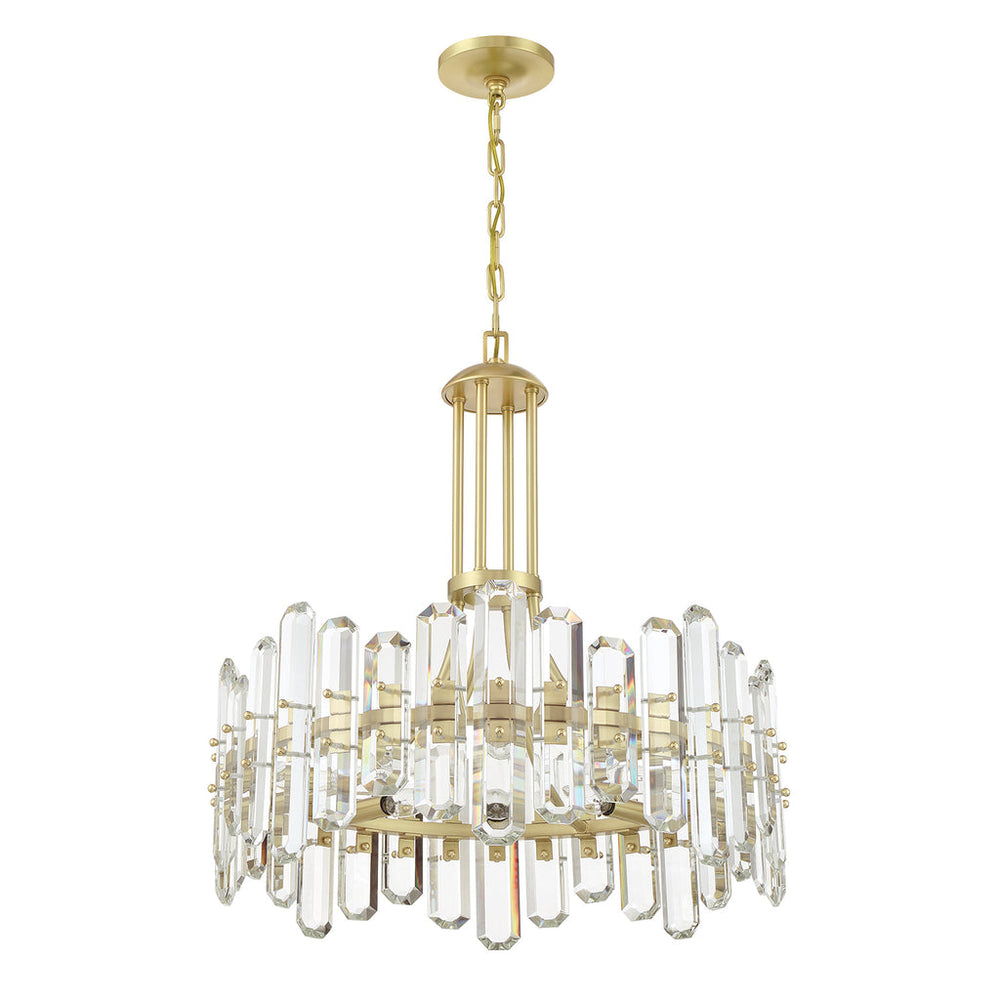 Crystorama Crystorama Bolton 8 Light Aged Brass Chandelier