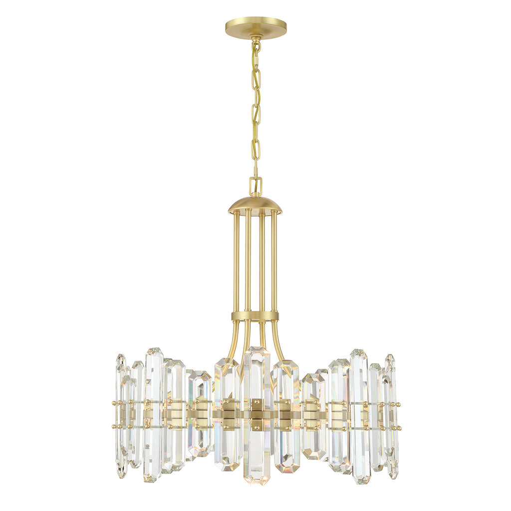 Crystorama Crystorama Bolton 8 Light Aged Brass Chandelier
