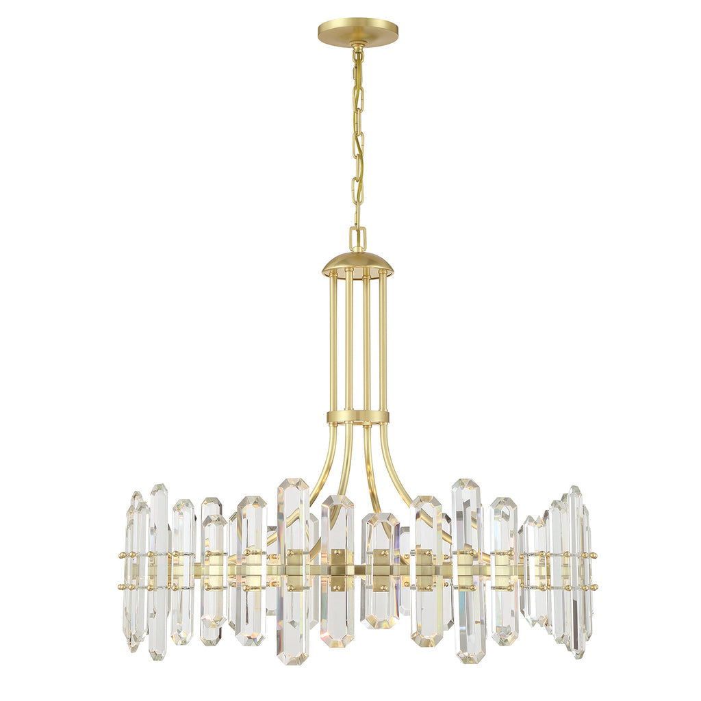 Crystorama Crystorama Bolton 12 Light Aged Brass Chandelier