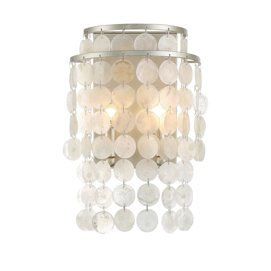 Crystorama Crystorama Brielle 2 Light Antique Silver Sconce