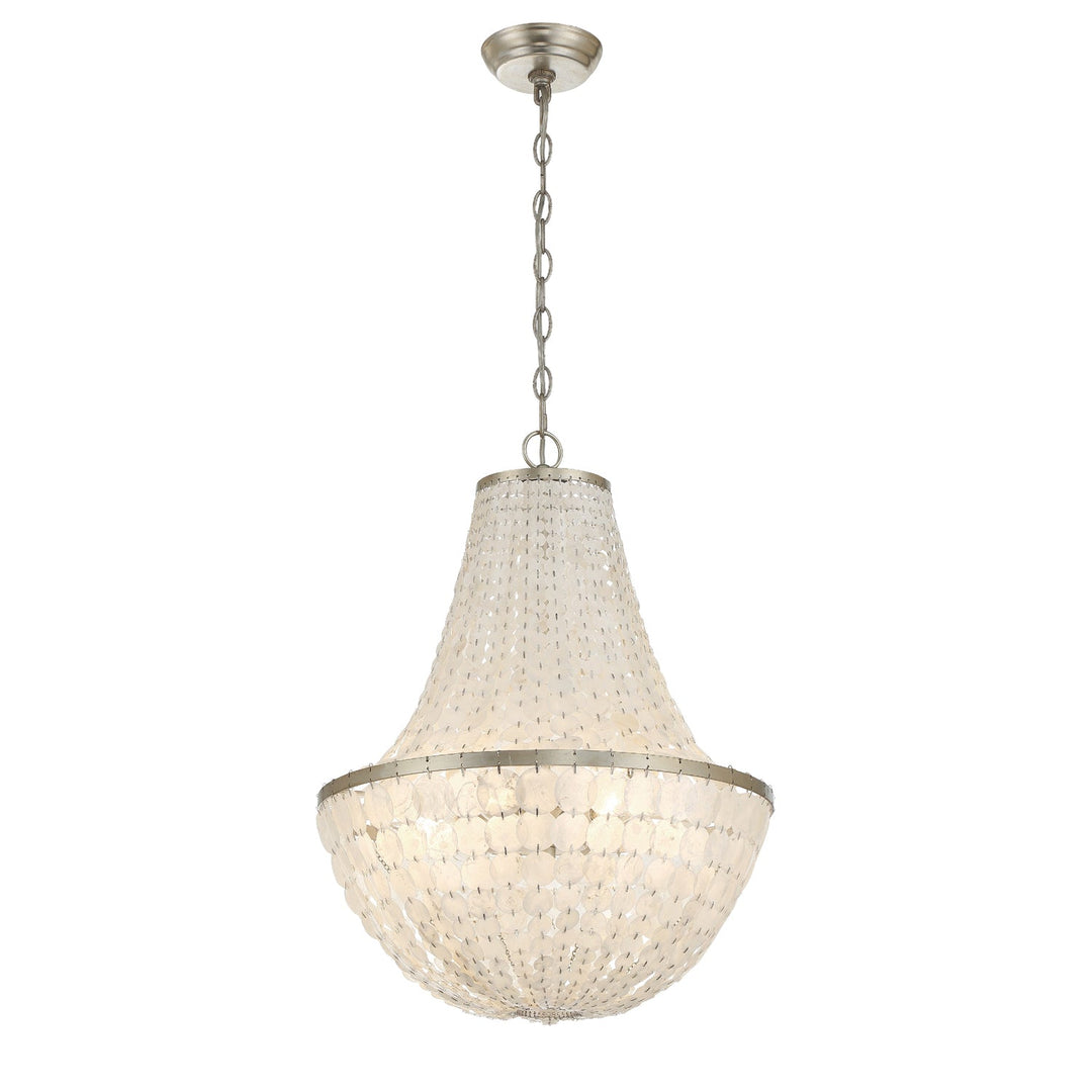 Crystorama Crystorama Brielle 6 Light Antique Silver Chandelier