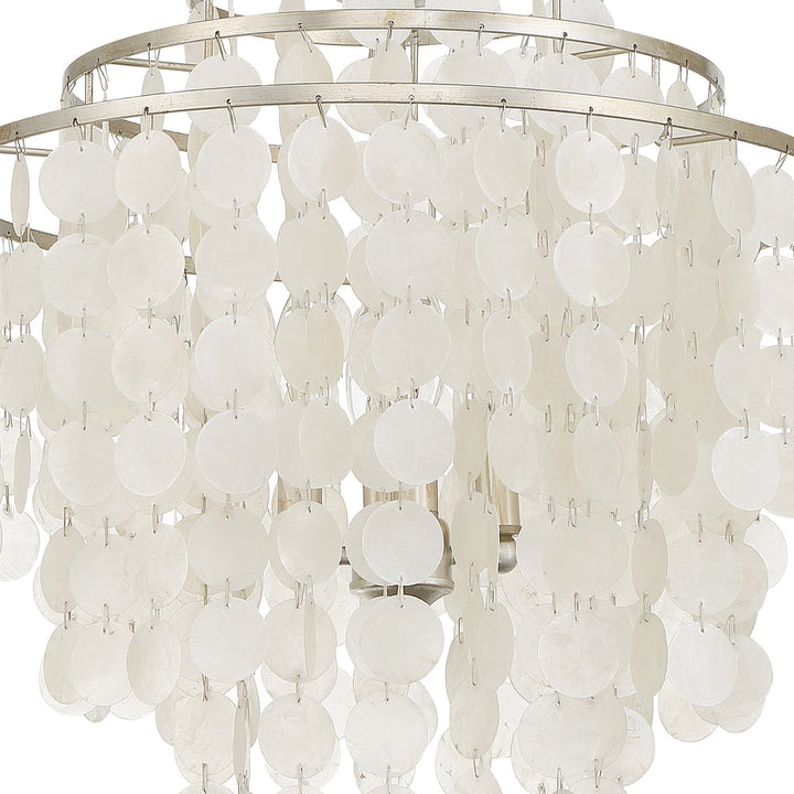 Crystorama Crystorama Brielle 4 Light Antique Silver Chandelier