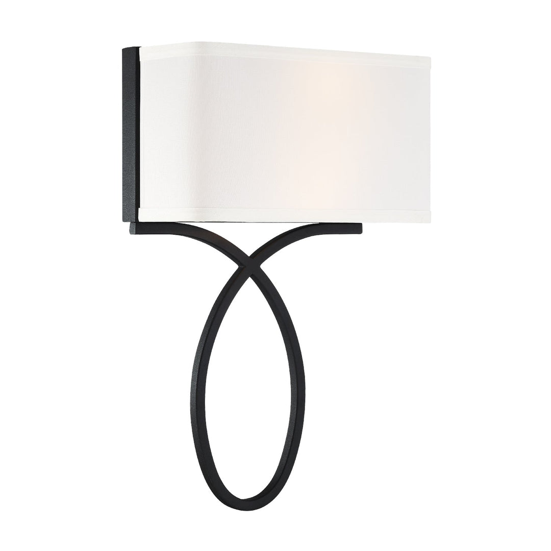 Crystorama Crystorama Brinkley 2 Light Black Forged Sconce