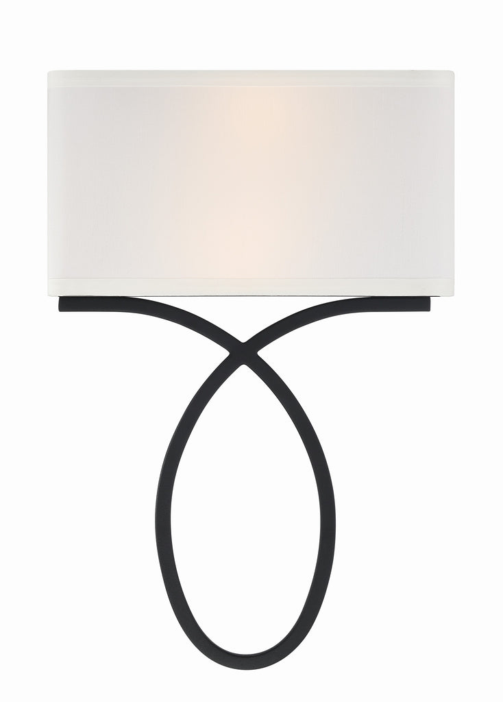 Crystorama Crystorama Brinkley 2 Light Black Forged Sconce