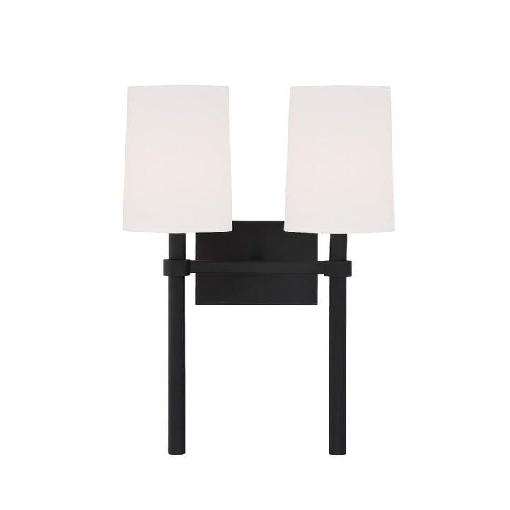 Crystorama Crystorama Bromley 2 Light Black Forged Sconce