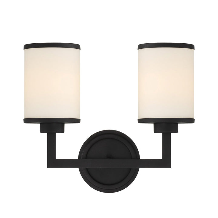 Crystorama Crystorama Bryant 2 Light Black Forged Sconce
