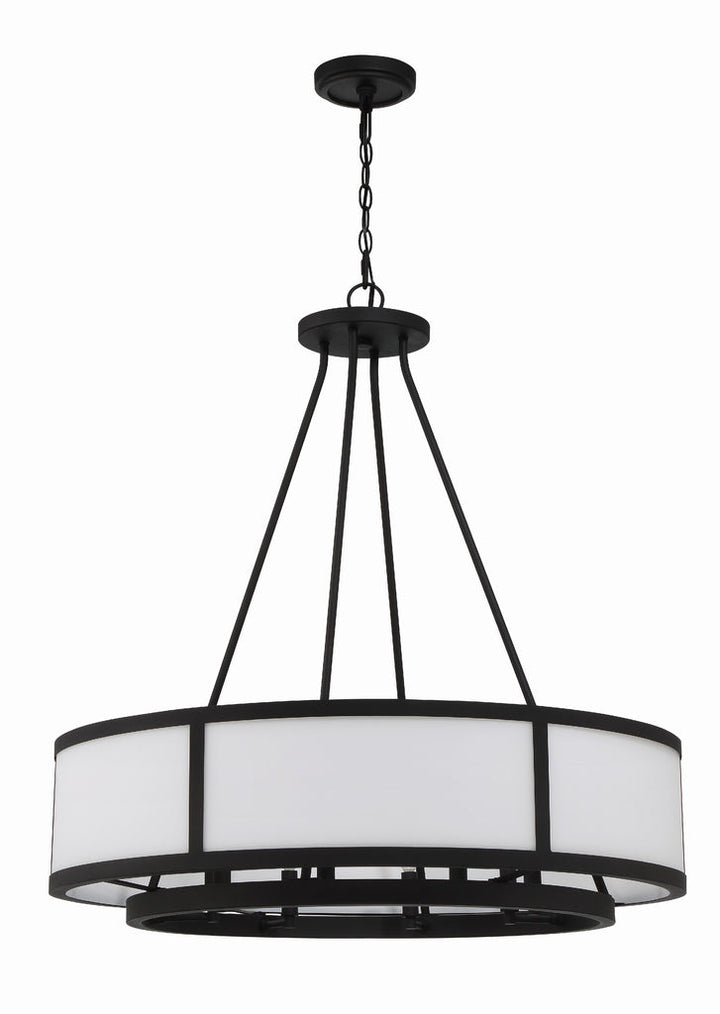 Crystorama Crystorama Bryant 8 Light Black Forged Chandelier