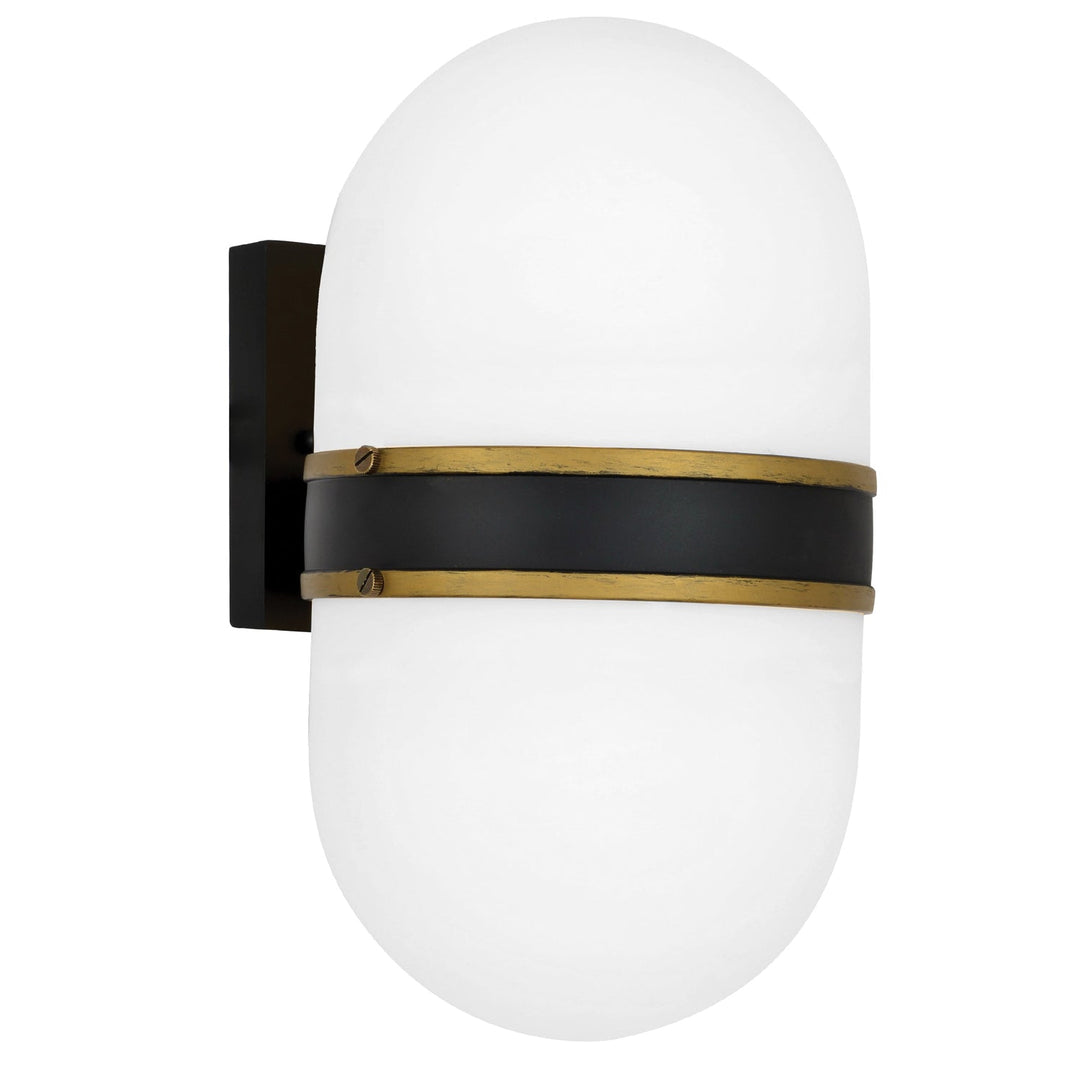 Crystorama Crystorama Brian Patrick Flynn Capsule 2 Light Matte Black + Textured Gold Outdoor Sconce