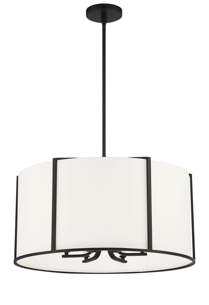 Crystorama Crystorama Carlyn 6 Light Black Chandelier