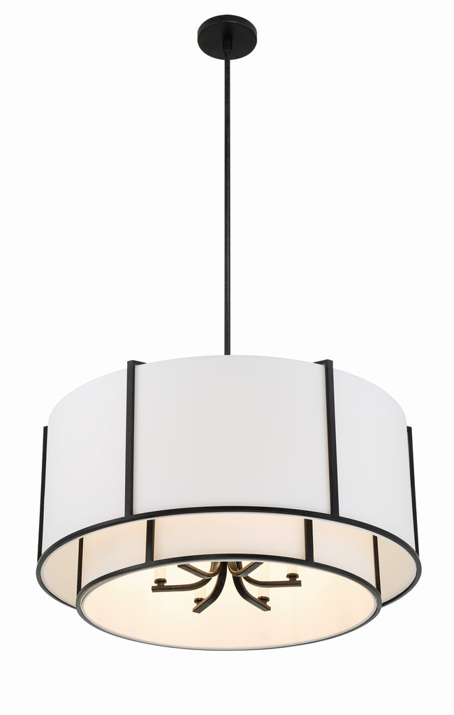 Crystorama Crystorama Carlyn 6 Light Black Chandelier