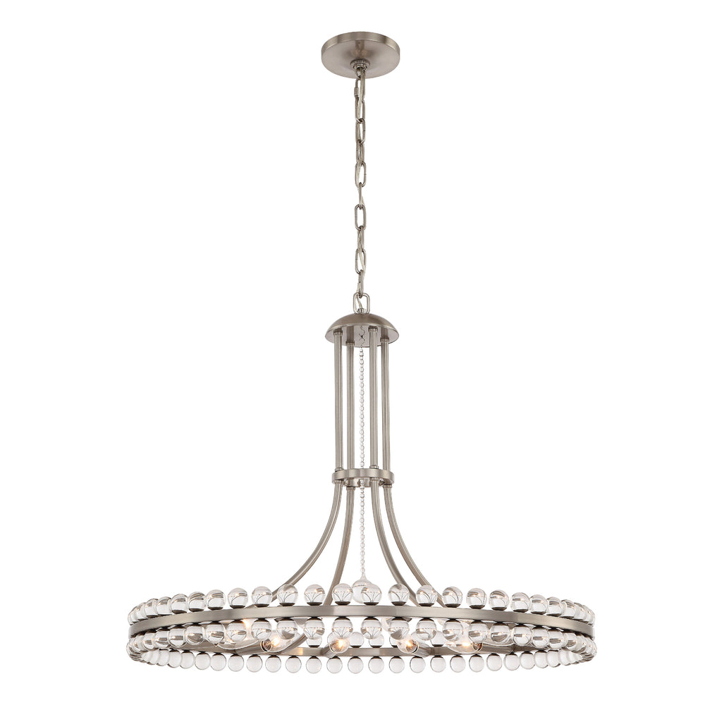 Crystorama Crystorama Clover 12 Light Aged Brass Chandelier