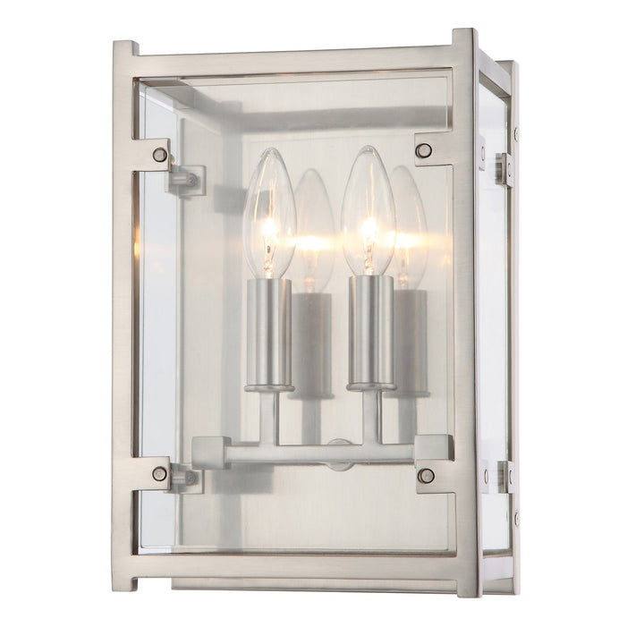 Crystorama Crystorama Danbury 2 Light Brushed Nickel Sconce