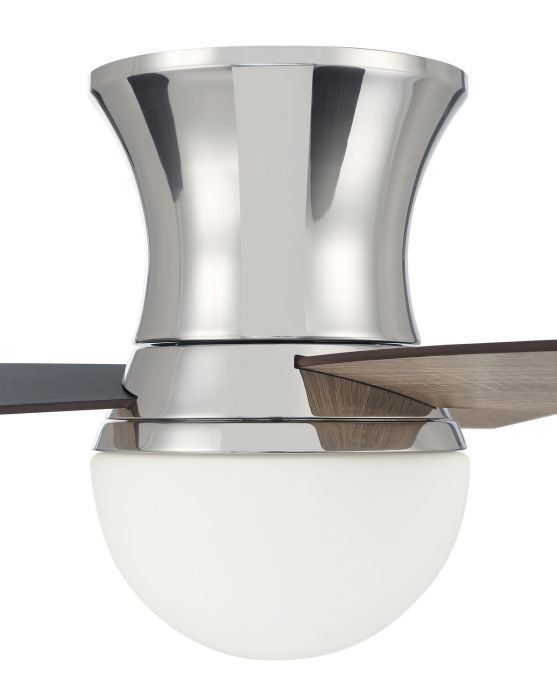 ##Antique Hardware## 52" Daybreak in Polished Nickel w/ Driftwood/Greywood Blades