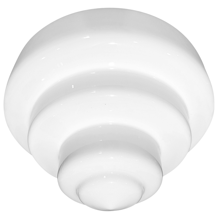 15 1/2 Inch Manhattan Skyscraper Nouveau Style Semi-Flush Mount Light (Satin Nickel Finish) COPPER MOUNTAIN HARDWARE