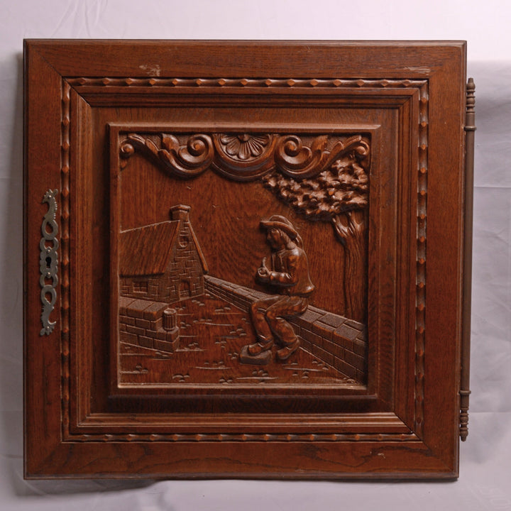 Wooden Oak Cabinet Doors with Carved Design (Pair) COPPER MOUNTAIN HARDWARE