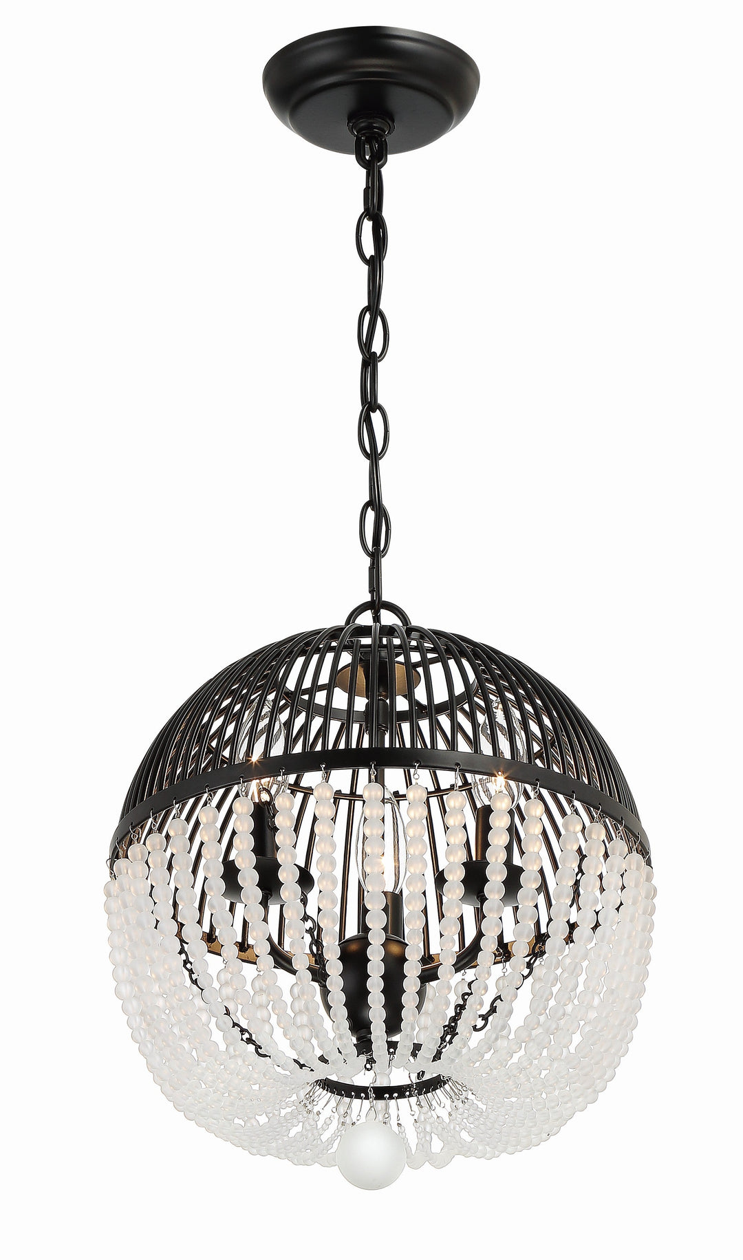 Crystorama Crystorama Duval 3 Light Matte Black Mini Chandelier