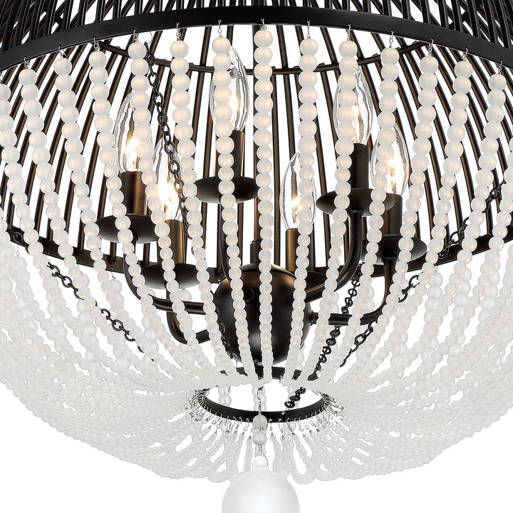 Crystorama Crystorama Duval 6 Light Matte Black Chandelier