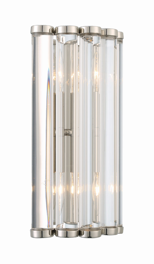 Crystorama Crystorama Libby Langdon Elliot 2 Light Polished Nickel Sconce