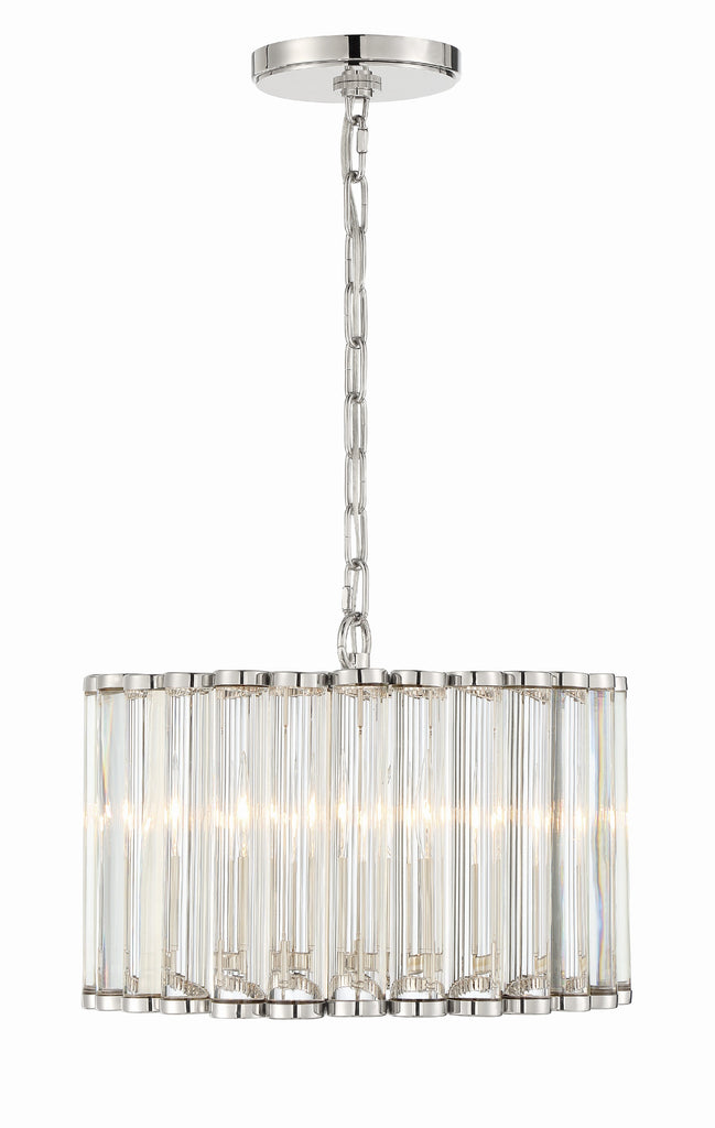 Crystorama Crystorama Libby Langdon Elliot 4 Light Polished Nickel Mini Chandelier