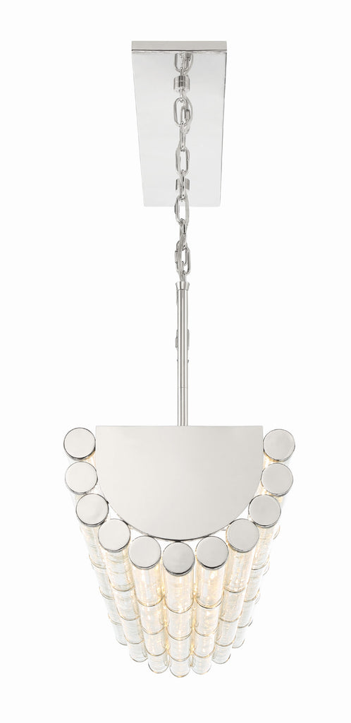 Crystorama Crystorama Libby Langdon Elliot 6 Light Polished Nickel Linear Chandelier