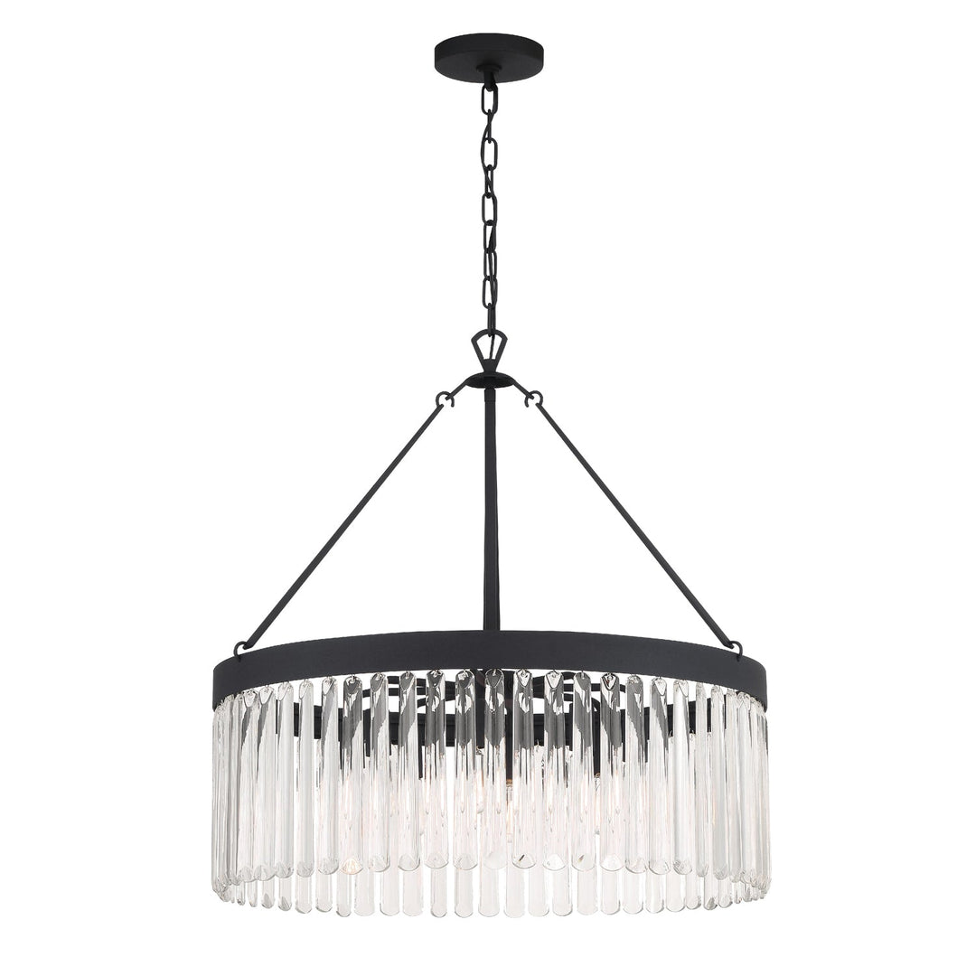 Crystorama Crystorama Emory 8 Light Black Forged Chandelier