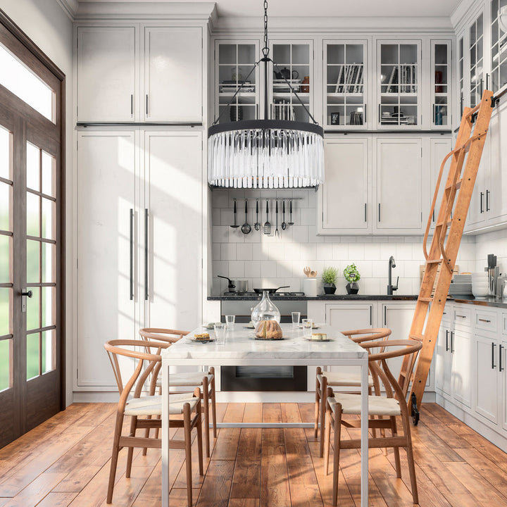 Crystorama Crystorama Emory 8 Light Black Forged Chandelier