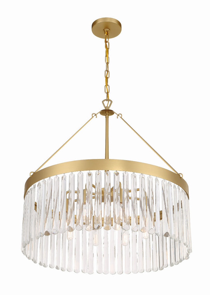Crystorama Crystorama Emory 8 Light Modern Gold Chandelier