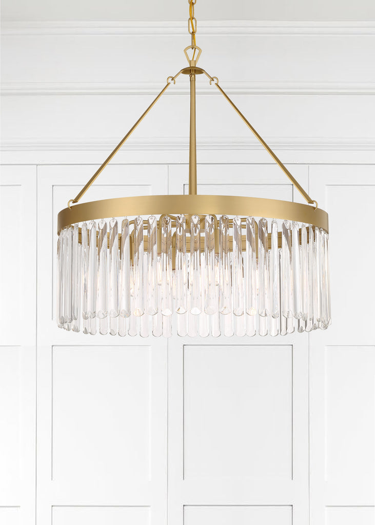 Crystorama Crystorama Emory 8 Light Modern Gold Chandelier