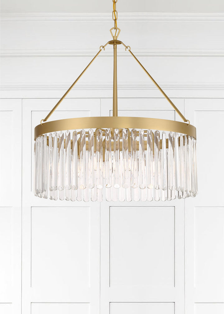 Crystorama Crystorama Emory 8 Light Modern Gold Chandelier