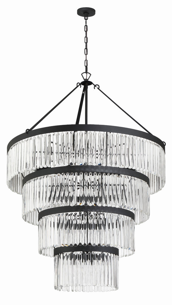 Crystorama Crystorama Emory 22 Light Black Forged Chandelier