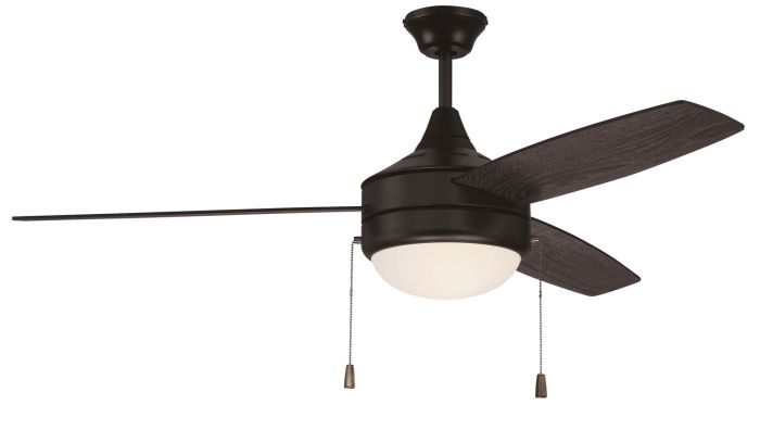 Antique Hardware 52" Phaze Energy Star 3 in Flat Black w/ Flat Black/Greywood Blades Ceiling Fan