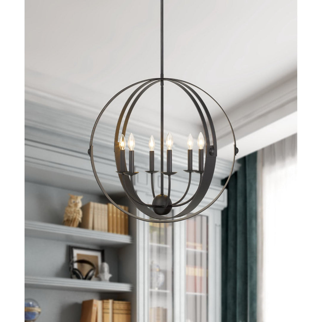 60W X 6 VALAIS METAL CHANDELIER Cal Lighting