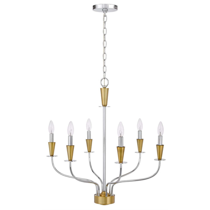 60W X 4 WESTON METAL CHANDELIER Cal Lighting