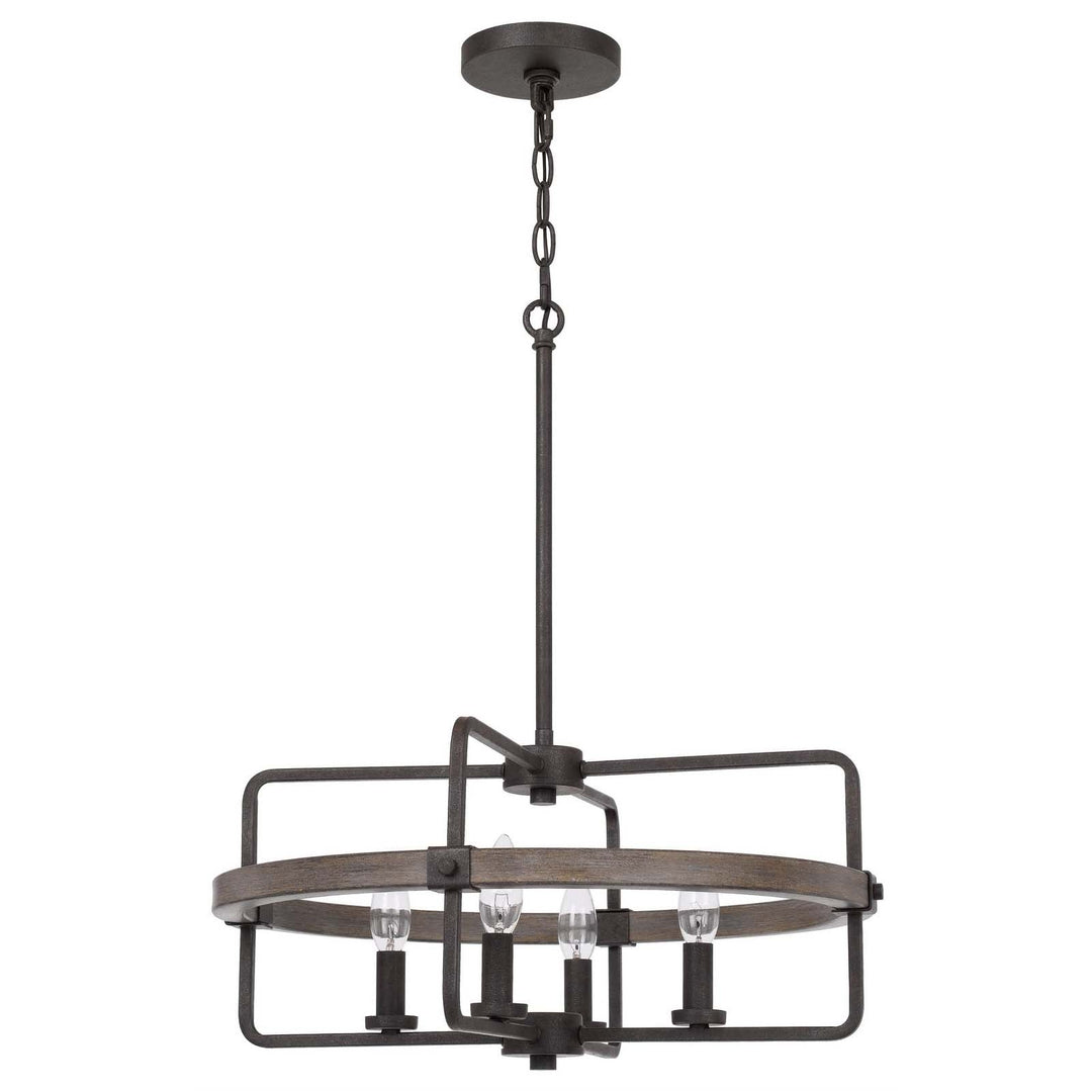 60W X 4 RAWLINS METAL CHANDELIER Cal Lighting