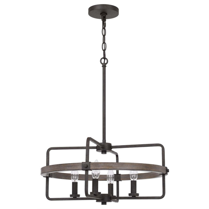 60W X 4 RAWLINS METAL CHANDELIER Cal Lighting