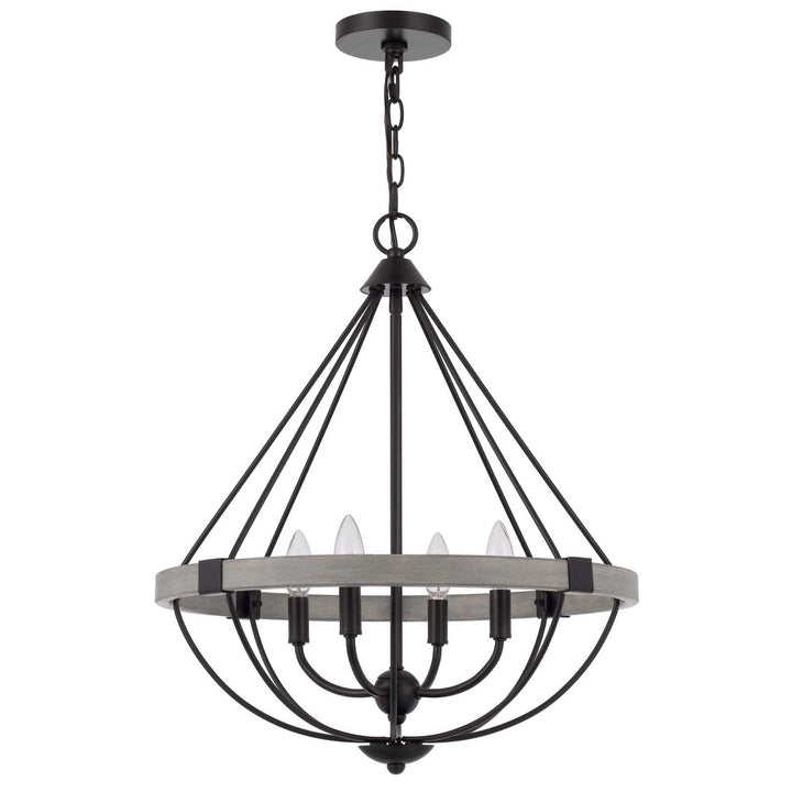 60W X 4 SOMERSWORTH METAL CHANDELIER Cal Lighting