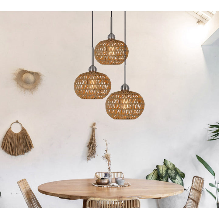 60W MEDAN ROPED PENDANT FIXTURE Pendant Cal Lighting