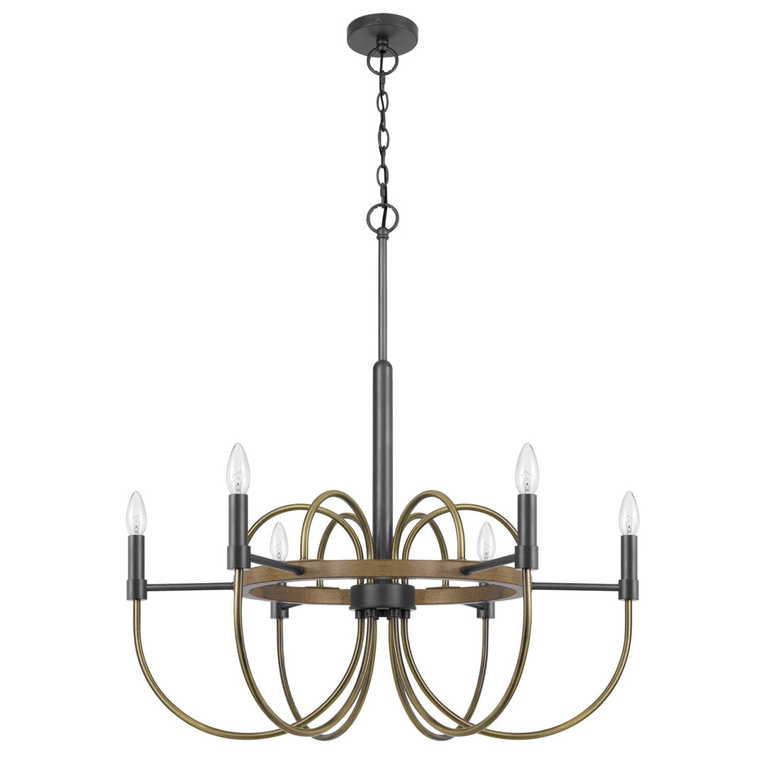 SEAGROVE 60W X 6 METAL CHANDELIER Cal Lighting