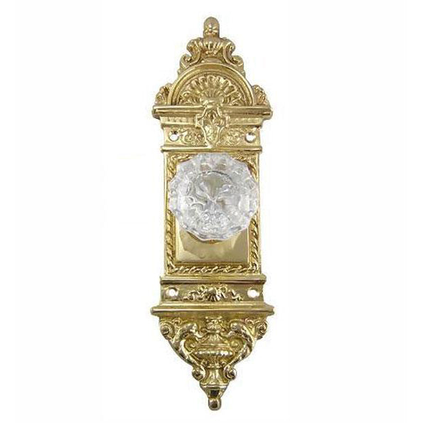 COPPER MOUNTAIN HARDWARE Regency Fluted Glass Door Knob with French Provincial Plate