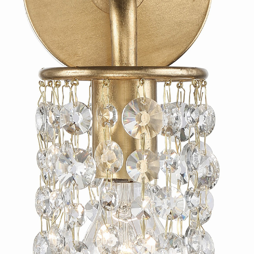 Crystorama Crystorama Gabrielle 1 Light Antique Gold Sconce