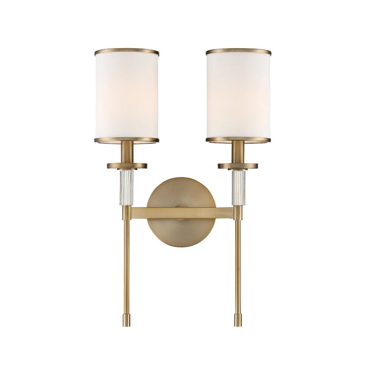 Crystorama Crystorama Hatfield 2 Light Polished Nickel Sconce