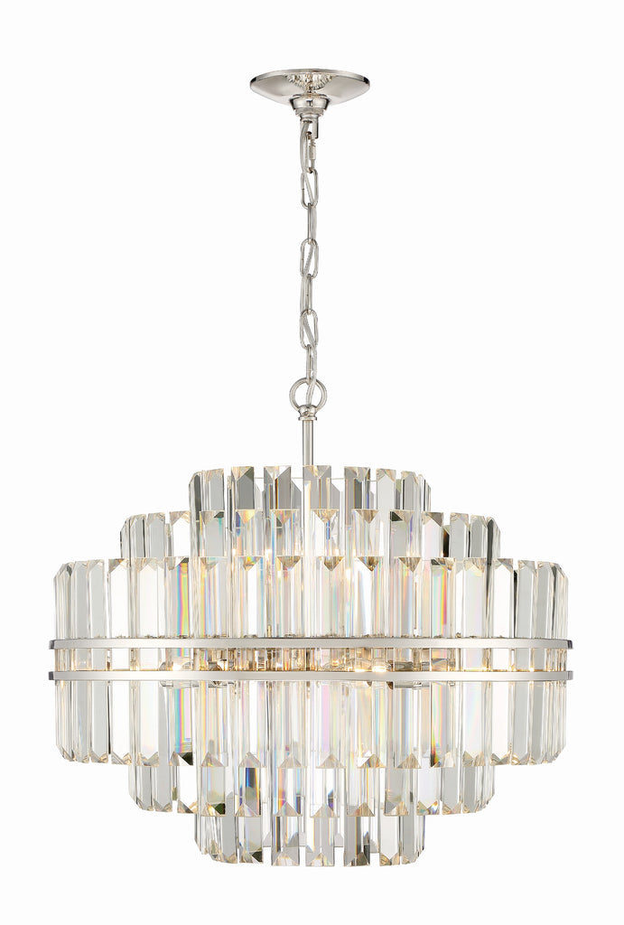 Crystorama Crystorama Hayes 12 Light Polished Nickel Chandelier