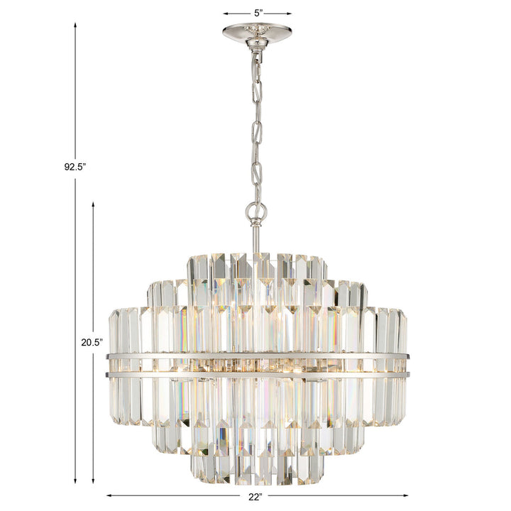 Crystorama Crystorama Hayes 12 Light Polished Nickel Chandelier