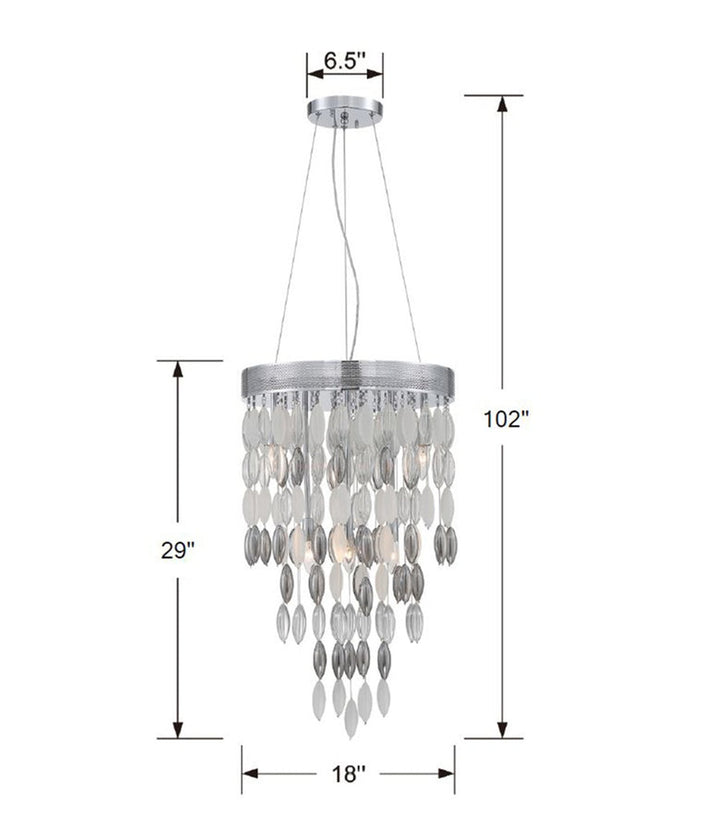Crystorama Crystorama Hudson 6 Light Polished Chrome Chandelier