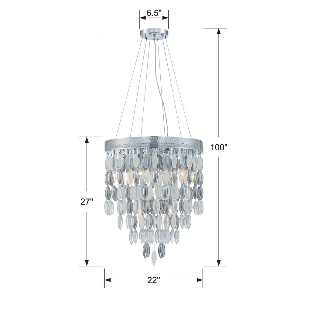 Crystorama Crystorama Hudson 9 Light Polished Chrome Chandelier