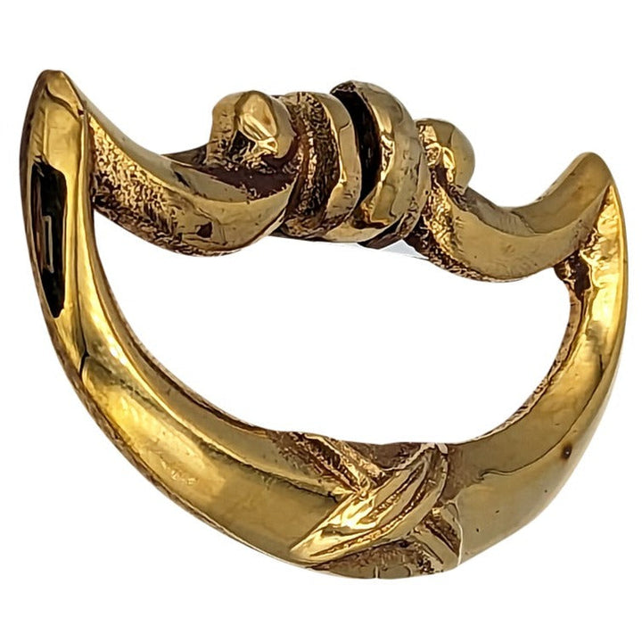 2 1/2 Inch by 1 1/4 Inch Crescent Cross Drop Pull COPPER MOUNTAIN HARDWARE