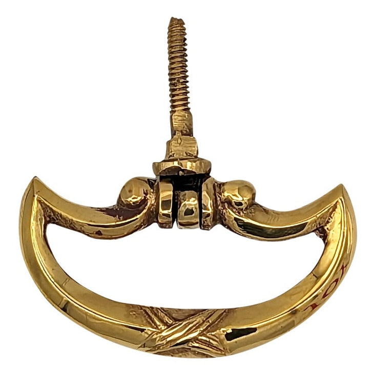 2 1/2 Inch by 1 1/4 Inch Crescent Cross Drop Pull COPPER MOUNTAIN HARDWARE